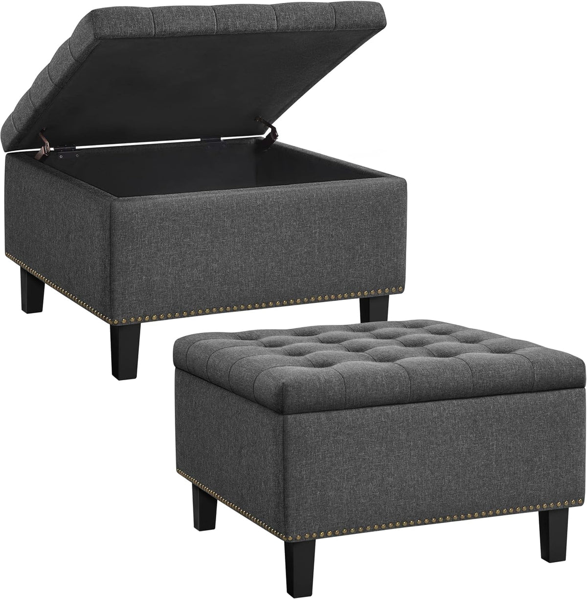 Dark Gray 50-inch Storage Ottoman E34864